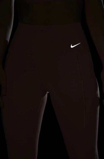 Shop Nike Universa Infinasmooth Leggings In Red Stardust/ Black