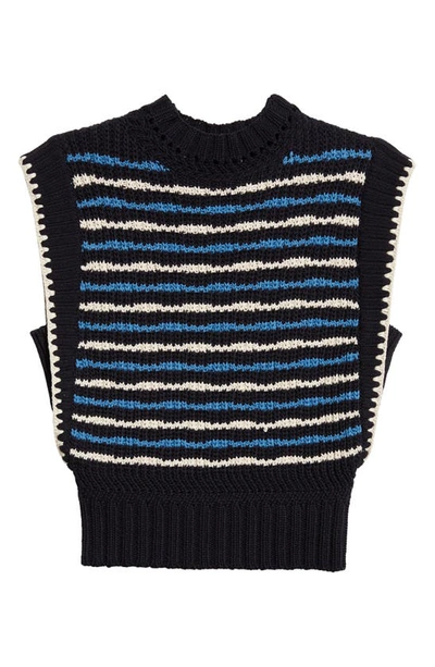 Shop Veronica Beard Tarina Sweater Vest In Navy Multi