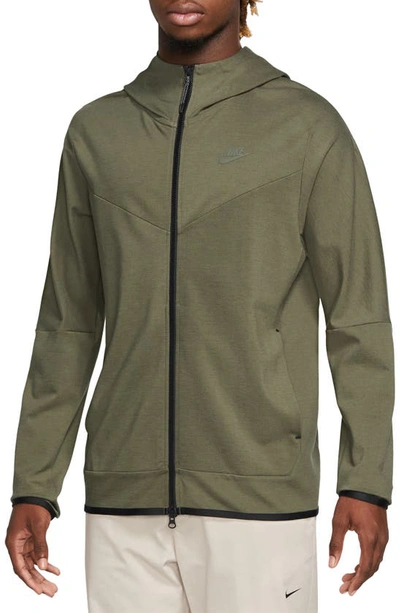 Shop Nike Tech Essentials Hooded Jacket In Medium Olive/ Medium Olive