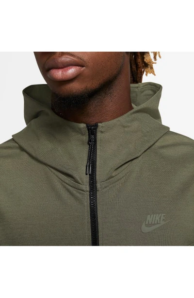 Shop Nike Tech Essentials Hooded Jacket In Medium Olive/ Medium Olive