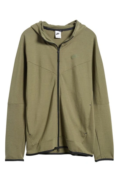 Shop Nike Tech Essentials Hooded Jacket In Medium Olive/ Medium Olive