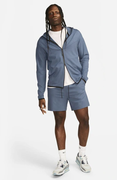Shop Nike Tech Essentials Hooded Jacket In Diffused Blue/ Diffused Blue