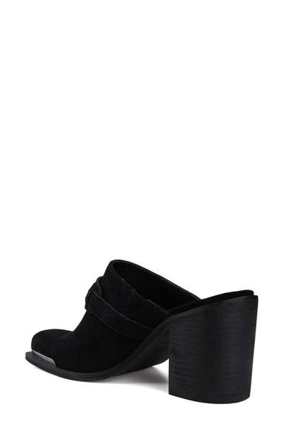 Zigi Bretti Block Heel Mule In Blk Suede