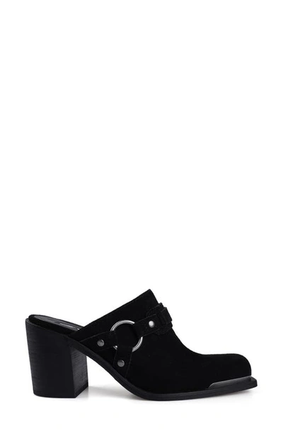 Zigi Bretti Block Heel Mule In Blk Suede