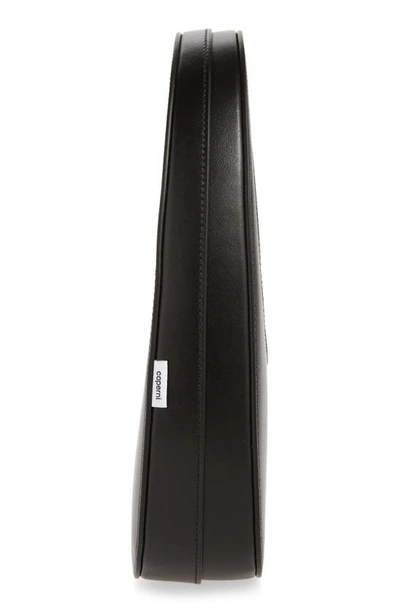 Coperni Leather Shoulder Bag With Croco Print In Black