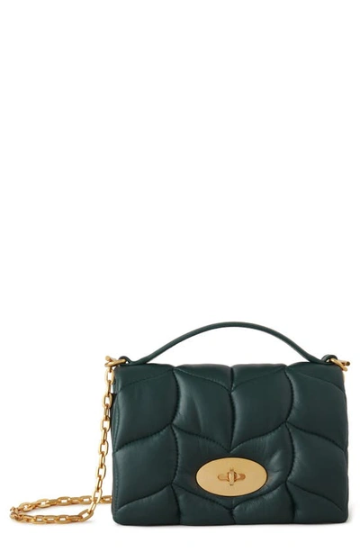 Shop Mulberry Tiny Softie Pillow Quilted Leather Crossbody Bag In  Green