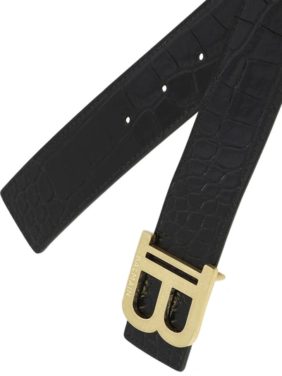 Shop Balmain "b-belt " Belt In Black