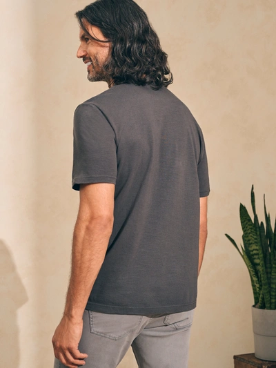 Shop Faherty Sunwashed T-shirt In Washed Black