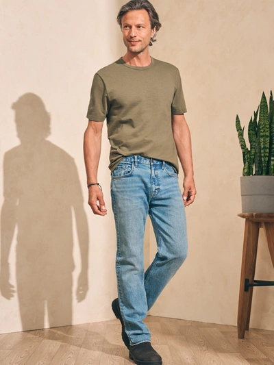 Shop Faherty Sunwashed T-shirt In Olive