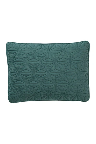 Shop Vcny Home Kaleidoscope Embossed Geometric Quilt 3-piece Set In Green