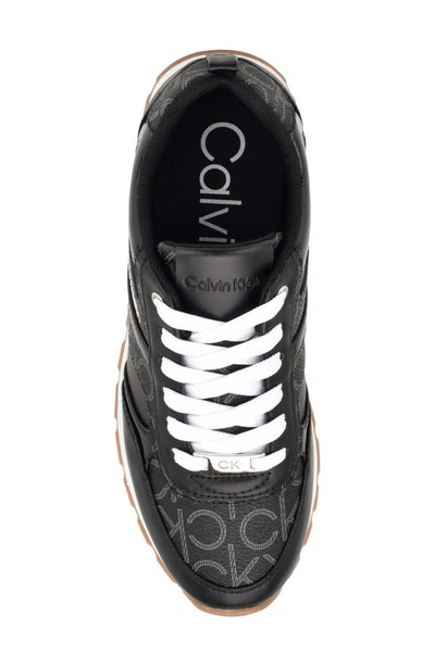 Calvin Klein Carlla Lace Up Sneaker In Black