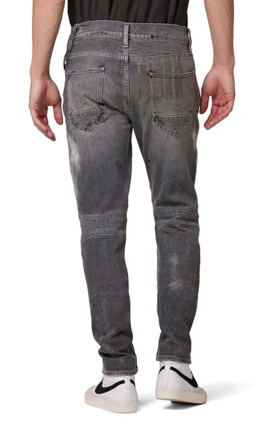 Shop Hudson The Blinder V.2 Skinny Fit Distressed Biker Jeans In Grey Thrasher
