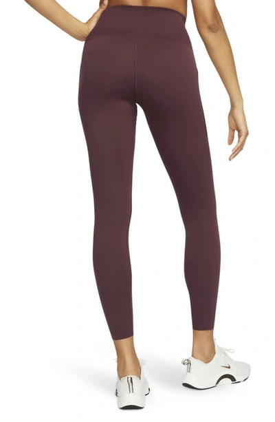 Nike Women's Universa Medium-support High-waisted Full-length Leggings With  Pockets In Brown
