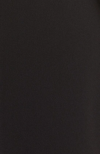Shop Rebecca Vallance Yvonne Diamante Rosette Long Sleeve Mixed Media Dress In Black