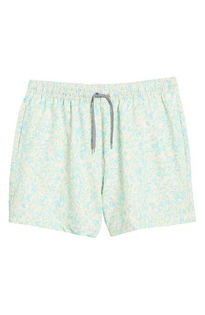 Shop Open Edit Recycled Volley Swim Trunks In Blue Button Psych Blooms
