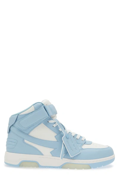 Shop Off-white Out Of Office High Top Sneaker In White/ Light Blue