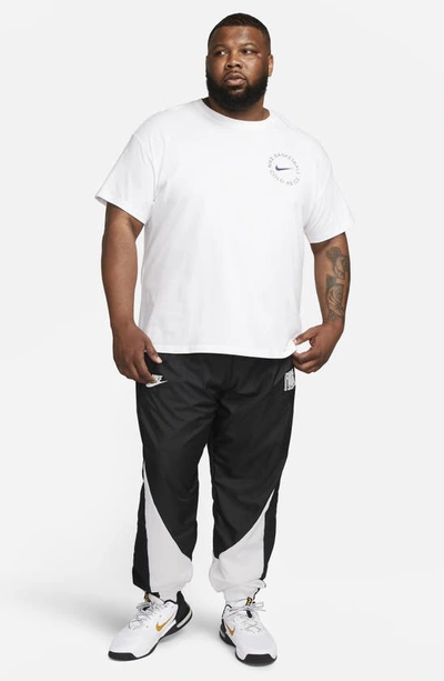 Shop Nike Starting 5 Joggers In Black/ White/ Black/ White