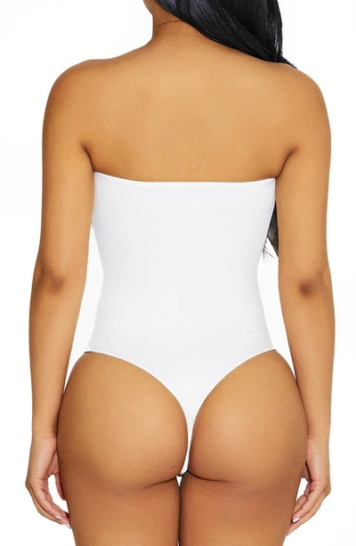 Naked Wardrobe Got Tube Be U Strapless Bodysuit In White