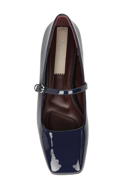 Franco Sarto Tinsley Square Toe Mary Jane Flat In Blue