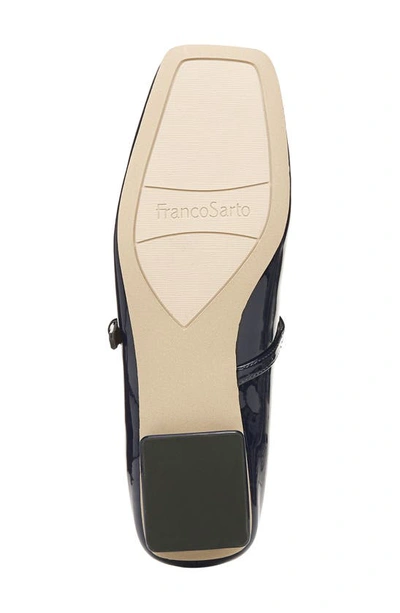 Franco Sarto Tinsley Square Toe Mary Jane Flat In Blue