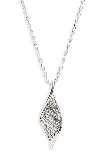 Shop John Hardy Classic Chain Wave Pendant Necklace In Silver