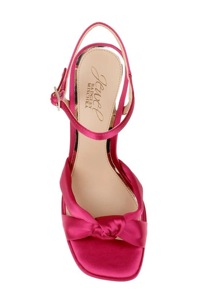 Shop Jewel Badgley Mischka Valencia Ankle Strap Platform Sandal In Pink Punch