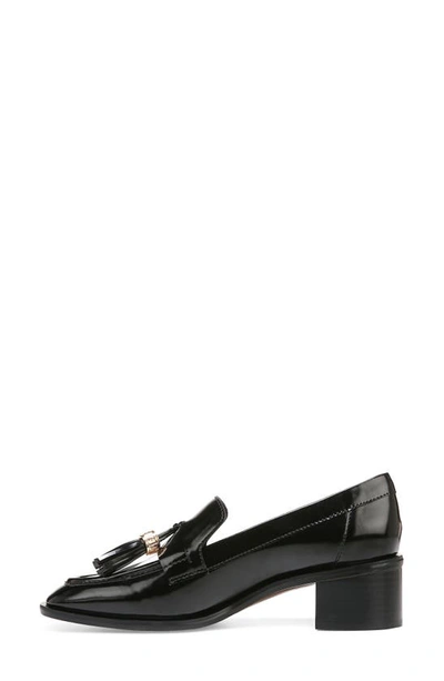 Shop Franco Sarto Donna Block Heel Tassel Loafer In Black/ White