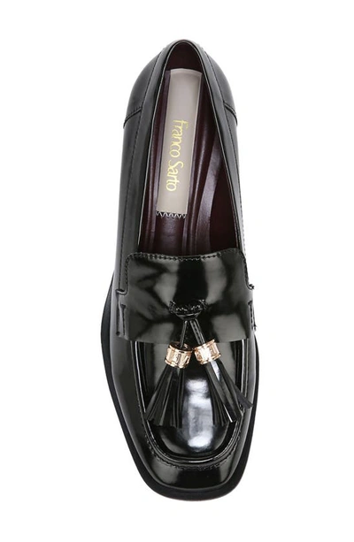 Shop Franco Sarto Donna Block Heel Tassel Loafer In Black