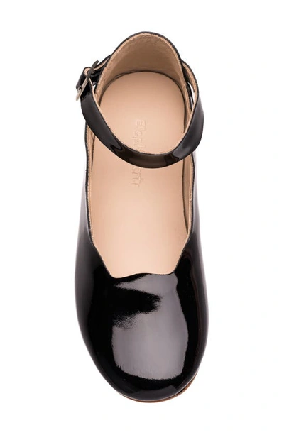 Elephantito Girl's Ondina Patent Leather Ballerina Flats, Toddler/kids In Patent Black