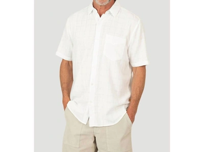 Shop True Grit Men ‘king Tide' Check Shirt In White