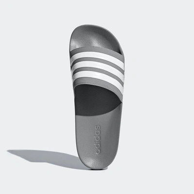 Shop Adidas Originals Men's Adidas Adilette Shower Slides In Grey