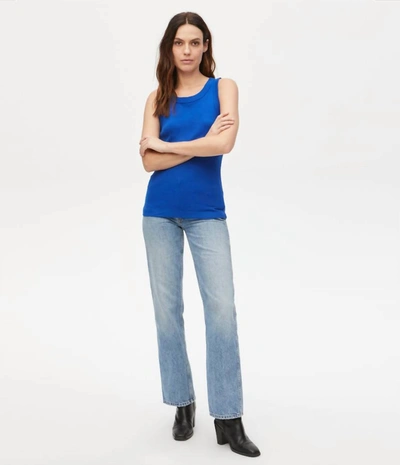 Shop Michael Stars Paloma Wide Band Tank In Sapphire In Blue