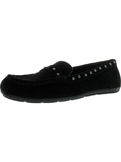 Shop Anne Klein Onit Womens Padded Insole Flat Slip-on Sneakers In Black
