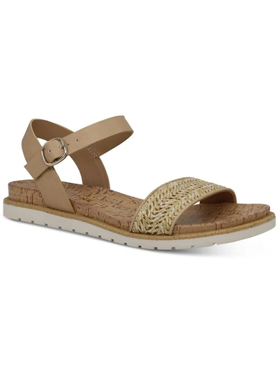 Shop Sun + Stone Mattie Womens Ankle Strap Open Toe Slingback Sandals In Beige