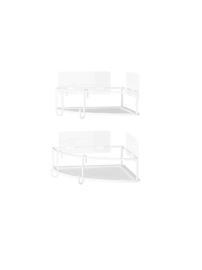 Umbra Cubiko Shower Bin Caddy Set In White