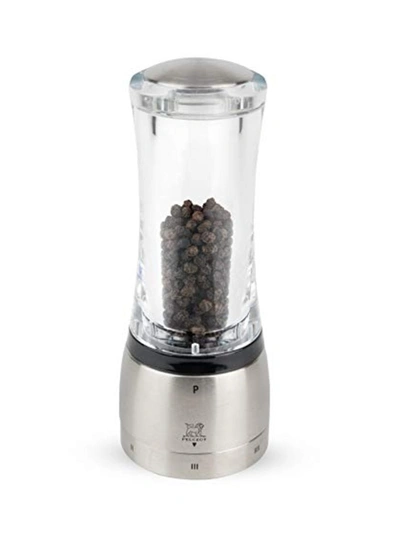 Peugeot Daman U'select Manual Acrylic & Stainless Steel Pepper Grinder In Silver