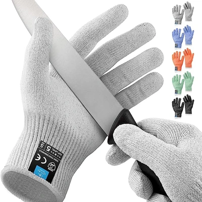 Shop Zulay Kitchen Cut Resistant Gloves Food Grade Level 5 Protection (small) In White