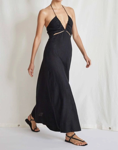 Shop Apiece Apart Eli Cut-out Maxi Dress In Black