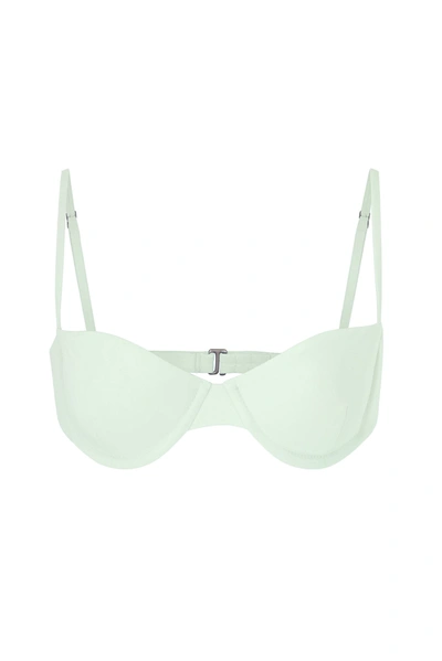Shop Anemos Balconette Underwire Bikini Top In Celadon