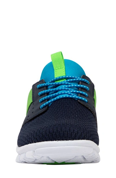 Shop Deer Stags Betts Perforated Sneaker In Navy/ Blue/ Lime
