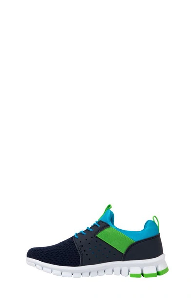 Shop Deer Stags Betts Perforated Sneaker In Navy/ Blue/ Lime