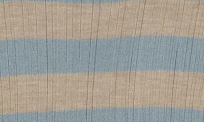 Shop Theory Classic Stripe Wool Knit Tank In Classic Khaki/ Eggshell Blue