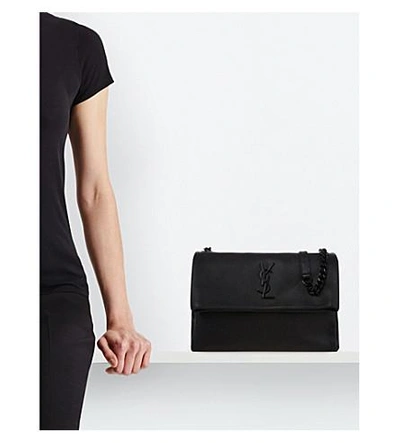 Shop Saint Laurent Monogram West Hollywood Shoulder Bag In Black