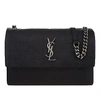 SAINT LAURENT WEST HOLLYWOOD MONOGRAM CROCODILE-EMBOSSED LEATHER SHOULDER BAG