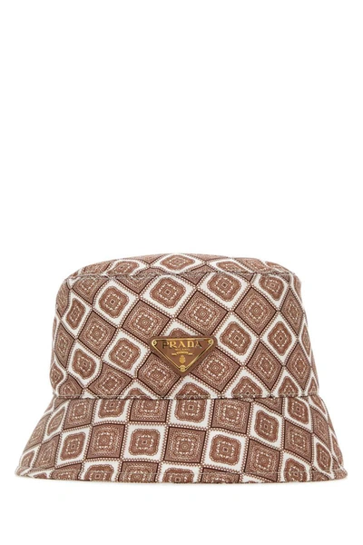 Shop Prada Hats And Headbands In Printed