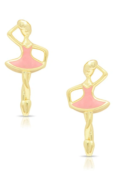 Shop Lily Nily Kids' Ballerina Stud Earrings In Pink