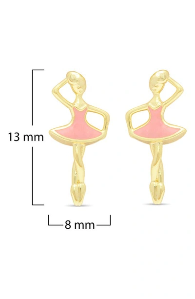 Lily Nily Kids' Ballerina Stud Earrings In Pink