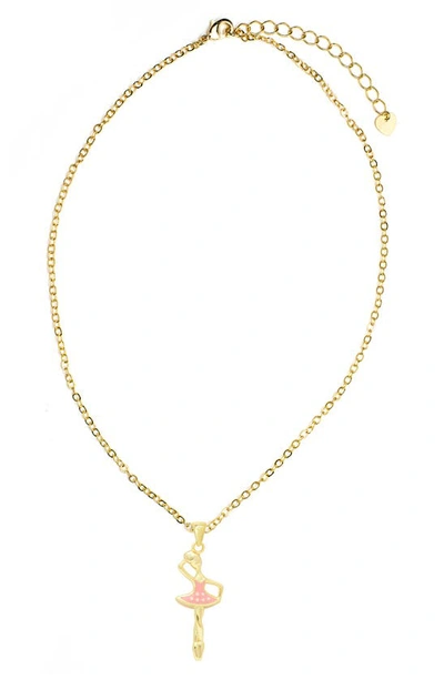 Lily Nily Kids' Ballerina Pendant Necklace In Pink