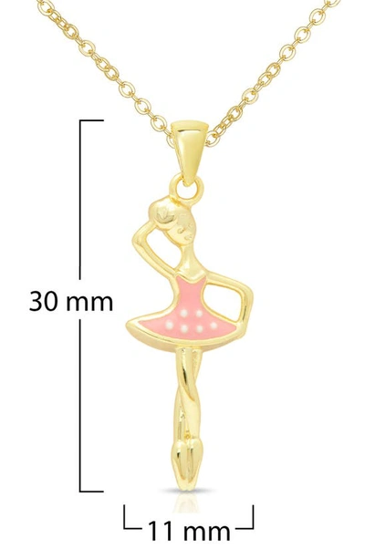 Lily Nily Kids' Ballerina Pendant Necklace In Pink