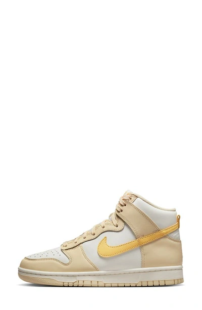 Shop Nike Dunk High Basketball Sneaker In Pale Vanilla/ Topaz Gold/ Sail